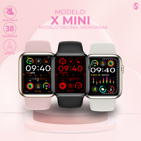 X-Mini Microwear 38mm | Menor Smartwatch do Mercado | 2° Geração, motion game e Apresentação Premium