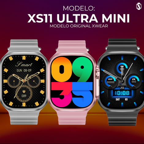 XS11 Ultra Mini 44mm| Smartwatch Mini, Função 2 Gestos, Custo-Benefício